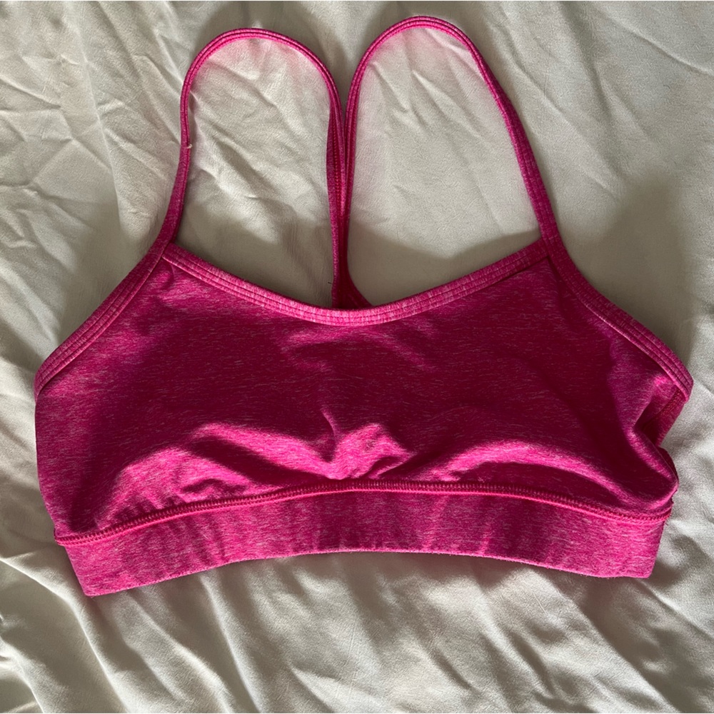 Lululemon bright pink sports bra